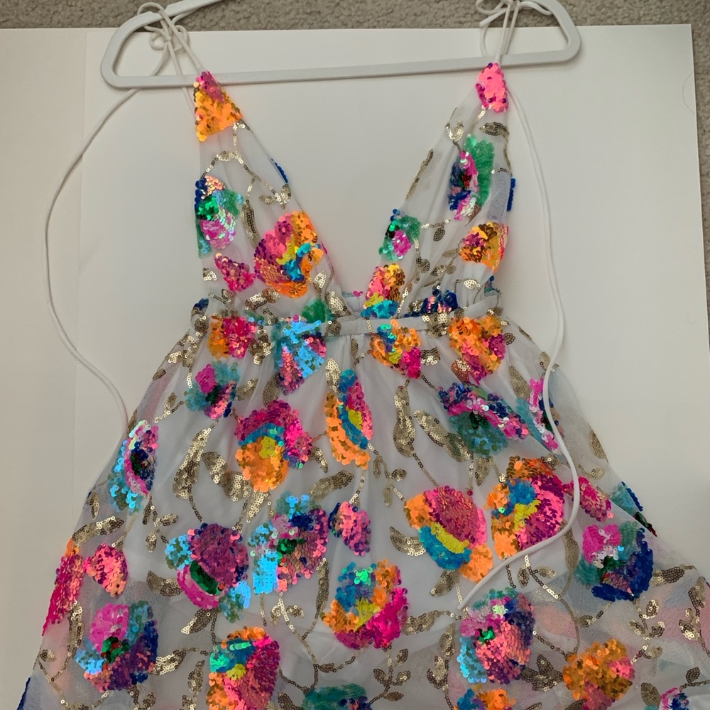 Sexy backless sequined party dress
